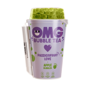 OMG BUBBLE TEA SAVEUR FRUIT DE LA PASSION ET POMME VERTE 270 ML